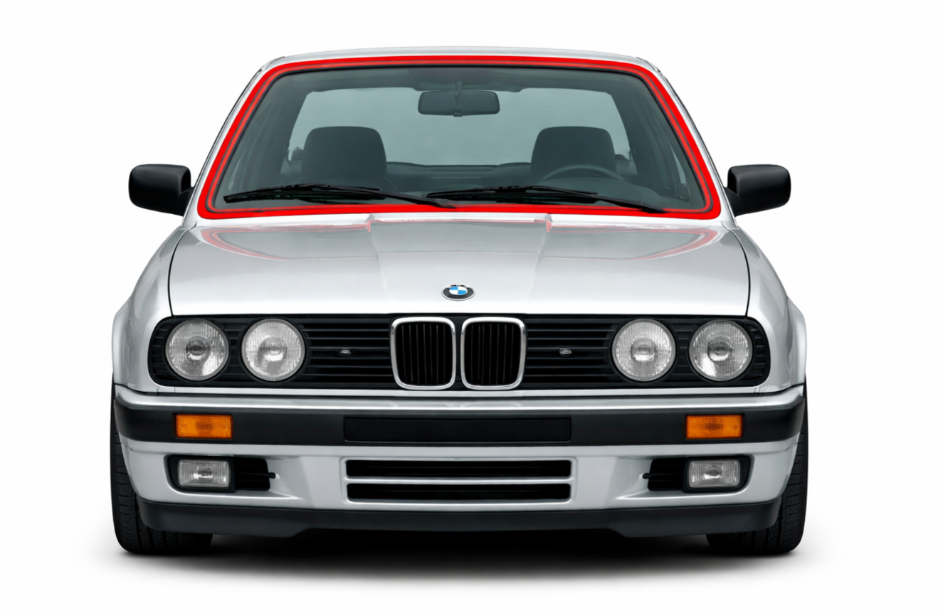 Windschutzscheiben Dichtung für BMW E30 3er Frontscheibe Gummi 1982-1993
