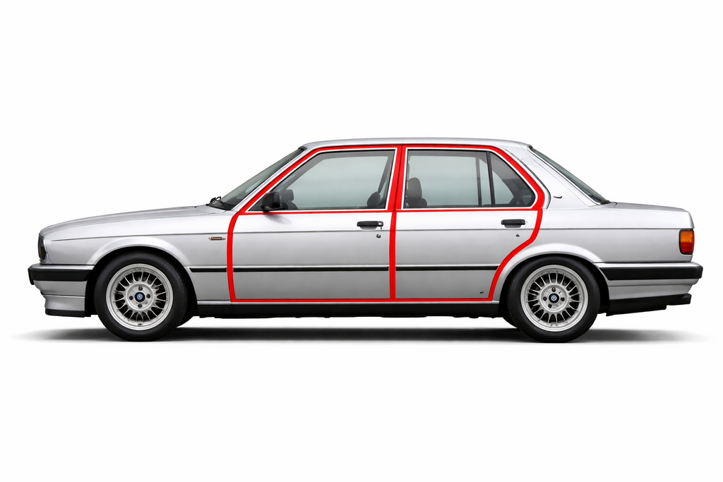 Türdichtungen Set 4-tlg für BMW E30 3er Limousine 4-Türer 1982-1993