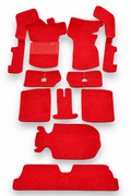 Teppichsatz Teppich für VW Golf 1 Cabrio 1979 - 2002 Gummi Absatzschoner Rot
