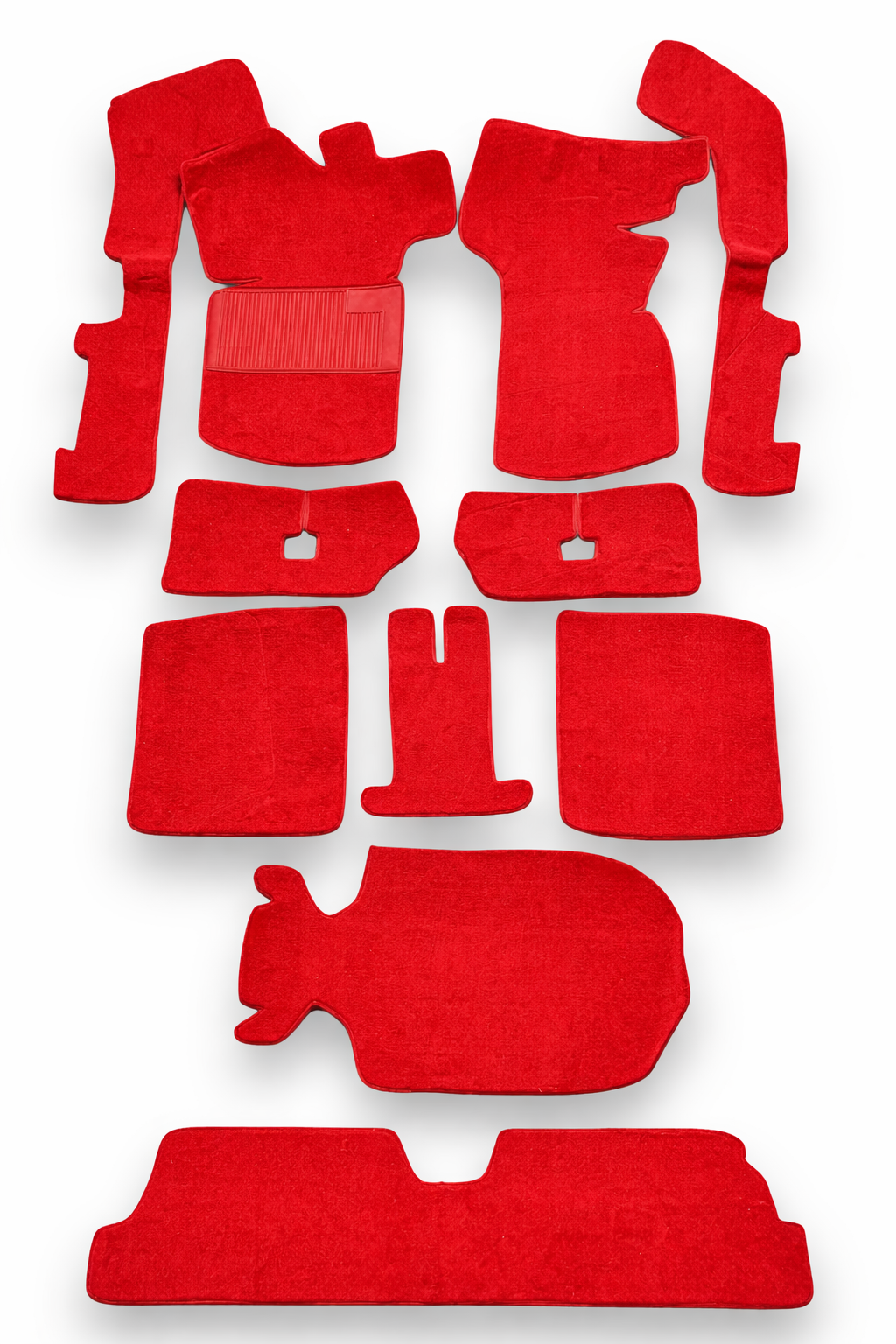 Teppichsatz Teppich für VW Golf 1 Cabrio 1979 - 2002 Gummi Absatzschoner Rot