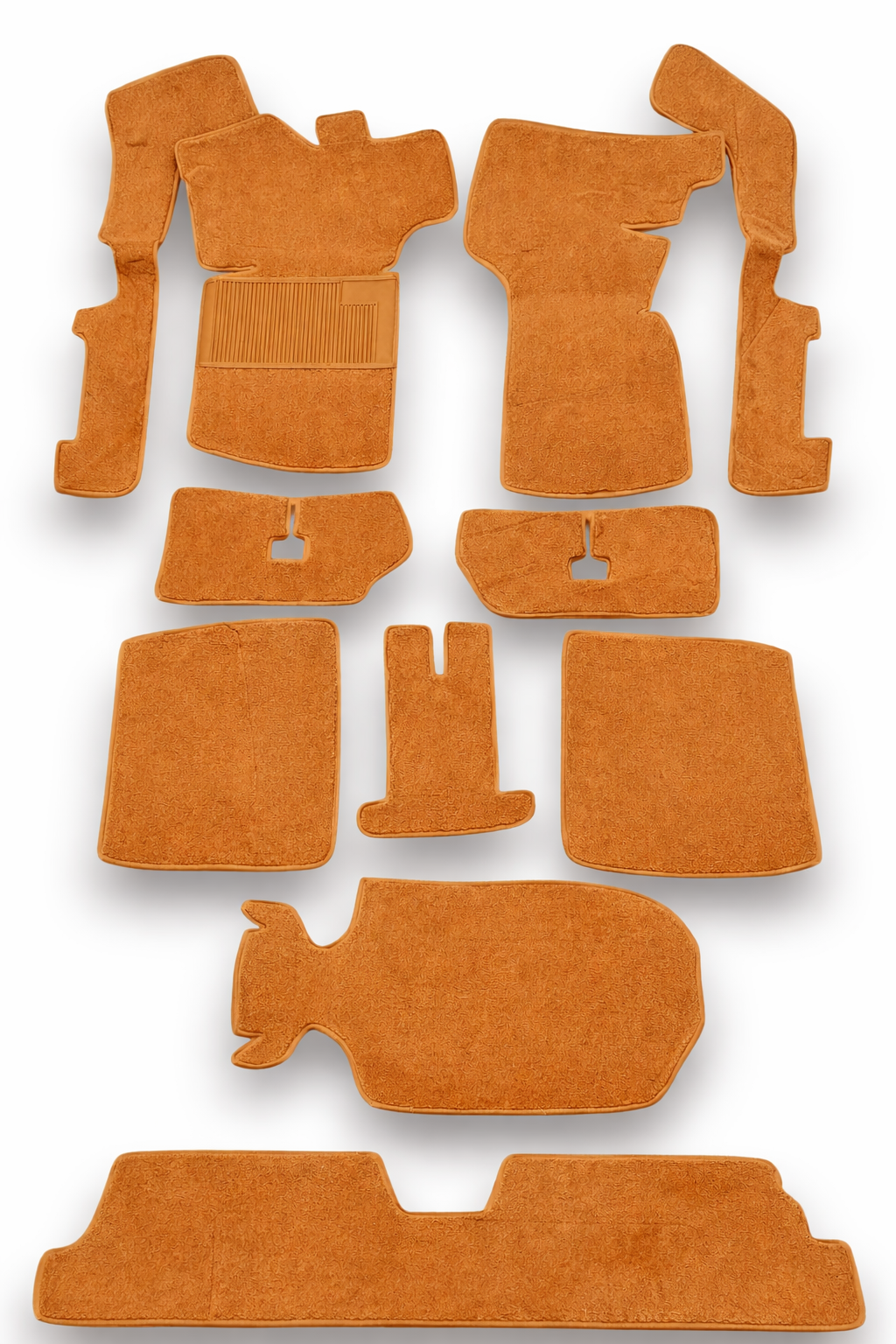 Teppichsatz Teppich für VW Golf 1 Cabrio 1979 - 2002 Gummi Absatzschoner Dattel