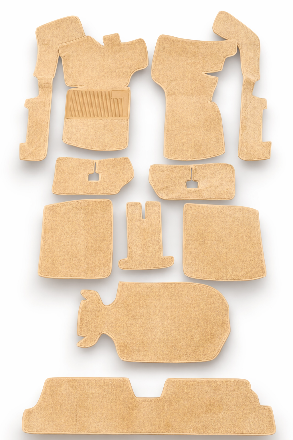Teppichsatz Teppich für VW Golf 1 Cabrio 1979 - 2002 Gummi Absatzschoner Beige