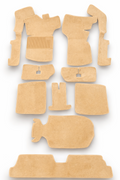 Teppichsatz Teppich für VW Golf 1 Cabrio 1979 - 2002 Gummi Absatzschoner Beige