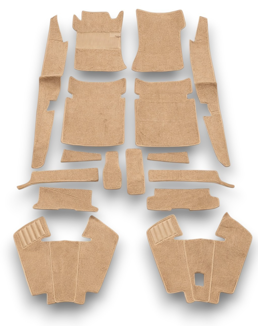 Teppichsatz Gummi für Mercedes W109 Automatik & Schalter 1965-1969 Beige