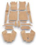 Teppichsatz Gummi für Mercedes W109 Automatik & Schalter 1965-1969 Beige
