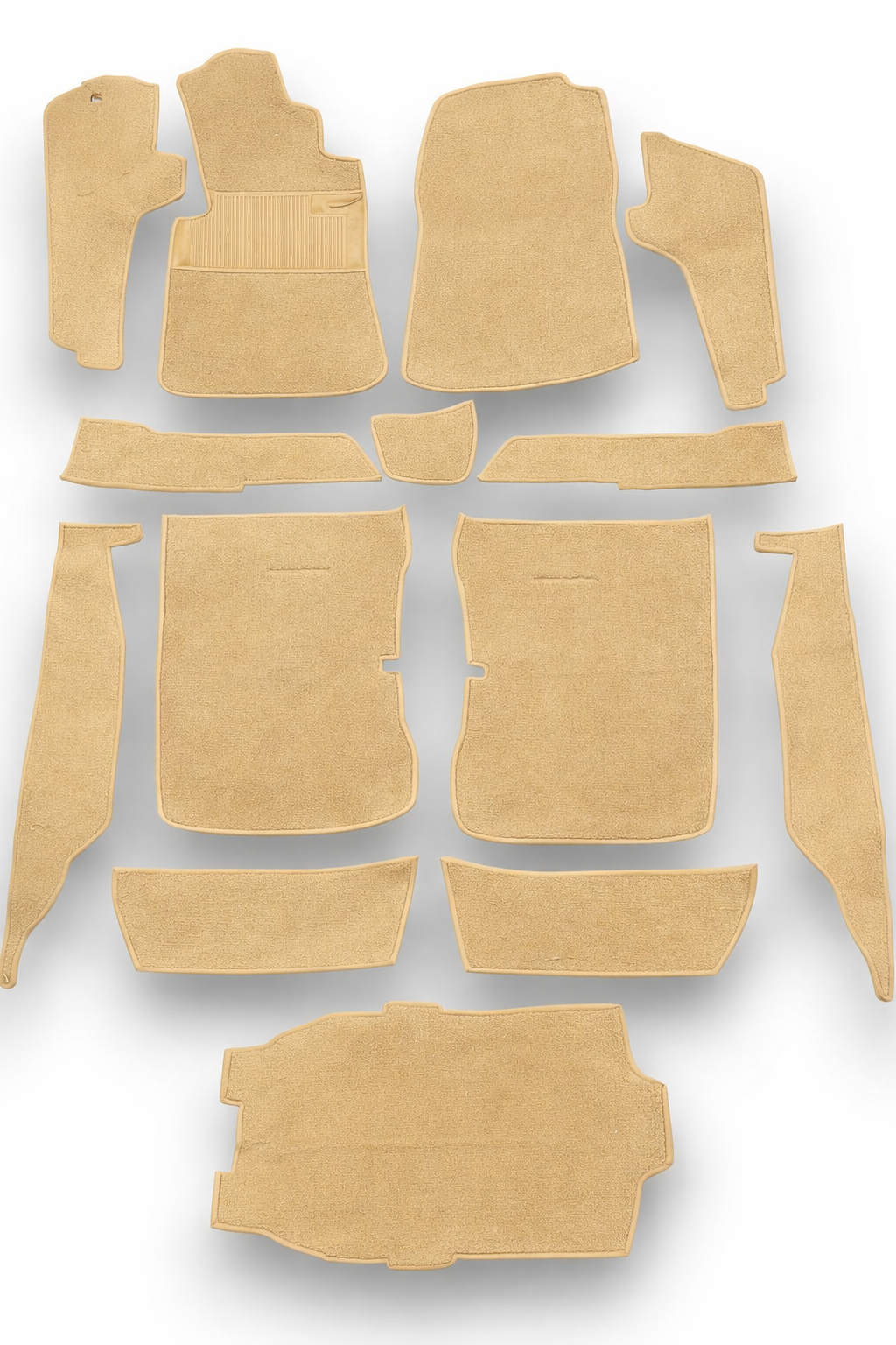 Teppichsatz Teppich für Mercedes W201 E190 Gummi Absatzschoner Beige
