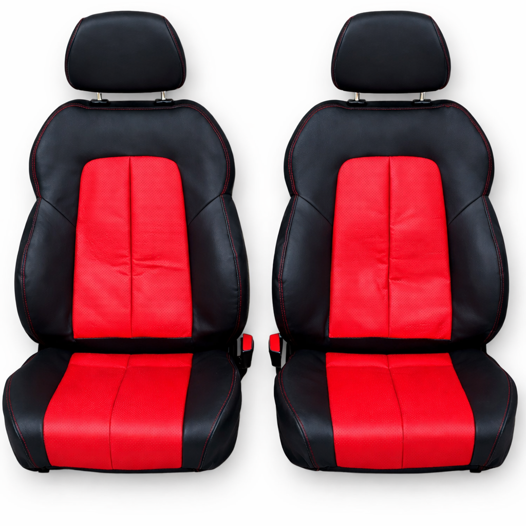 Sitzbezüge Bezüge für Mercedes Benz SLK R171 2004–2011 Schwarz Rot