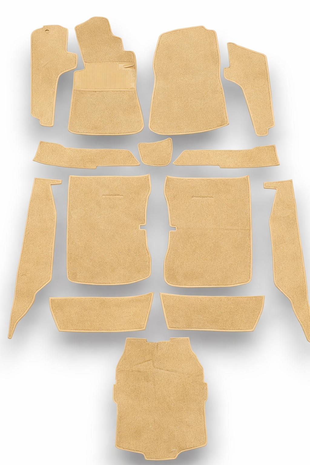 Teppichsatz Teppich für Mercedes W201 E190 Gummi Absatzschoner Beige