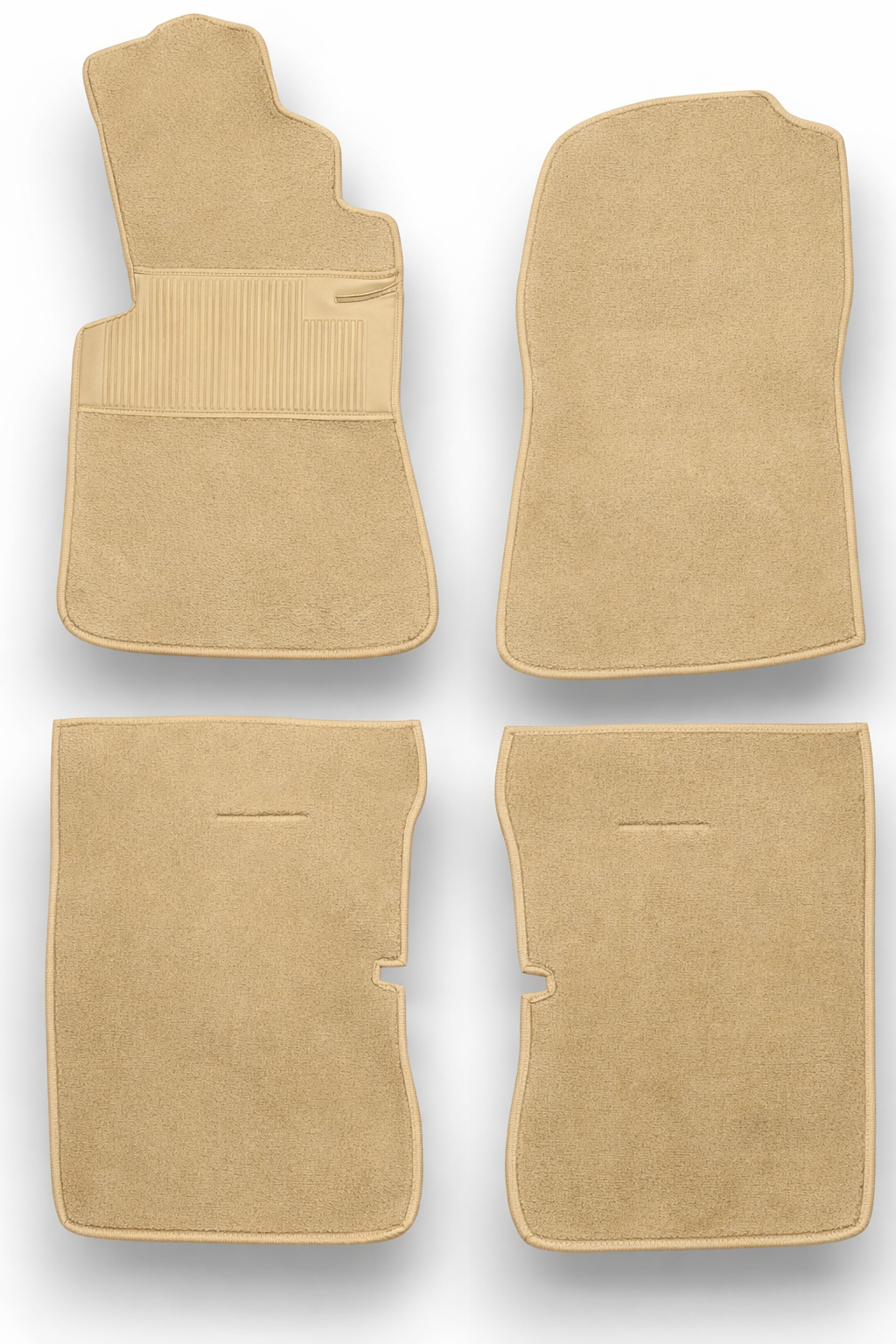 Teppichsatz Teppich für Mercedes W201 E190 Gummi Absatzschoner Beige