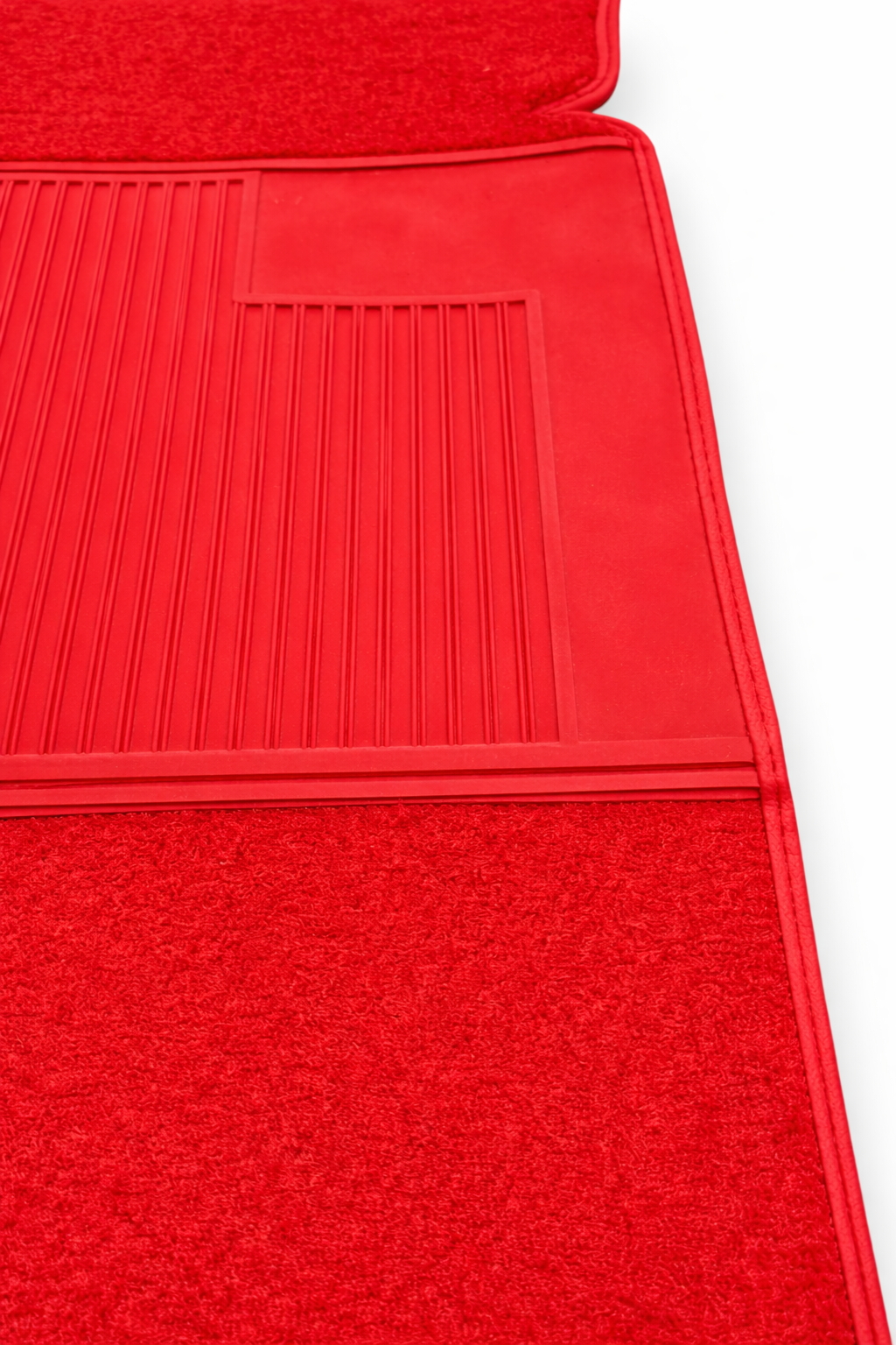 Teppichsatz Teppich für VW Golf 1 Cabrio 1979 - 2002 Gummi Absatzschoner Rot