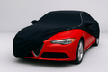 Ganzgarage Indoor Stretch Cover Carcover für Alfa Romeo Giulia Schwarz