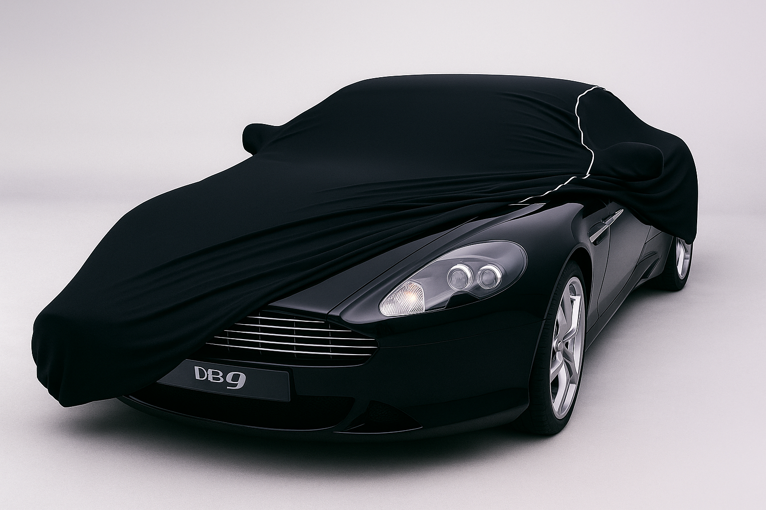 Ganzgarage Indoor Stretch Cover Carcover für Aston Martin DB 9 Schwarz