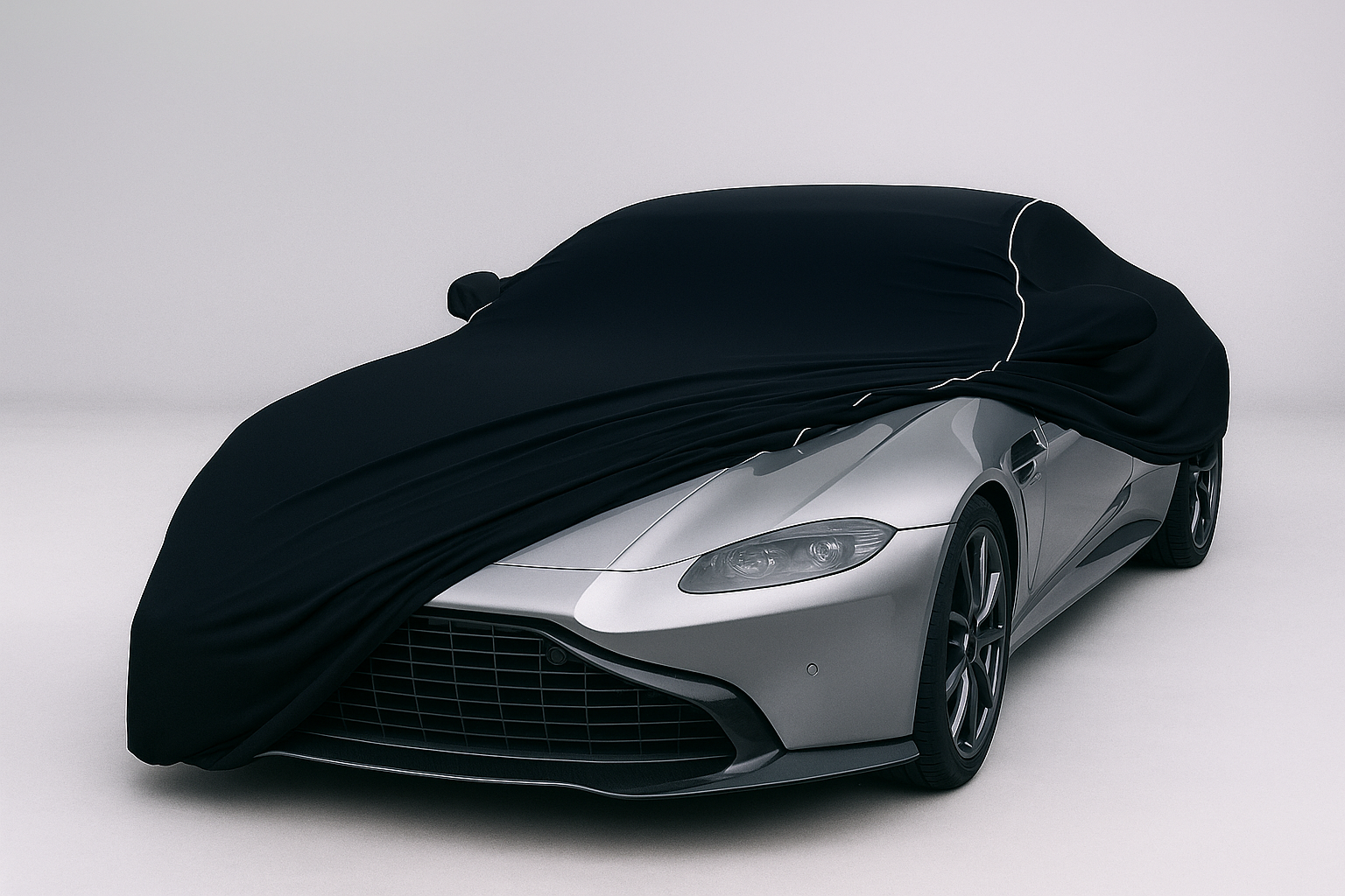 Ganzgarage Indoor Stretch Cover Carcover für Aston Martin V12 Vantage Schwarz
