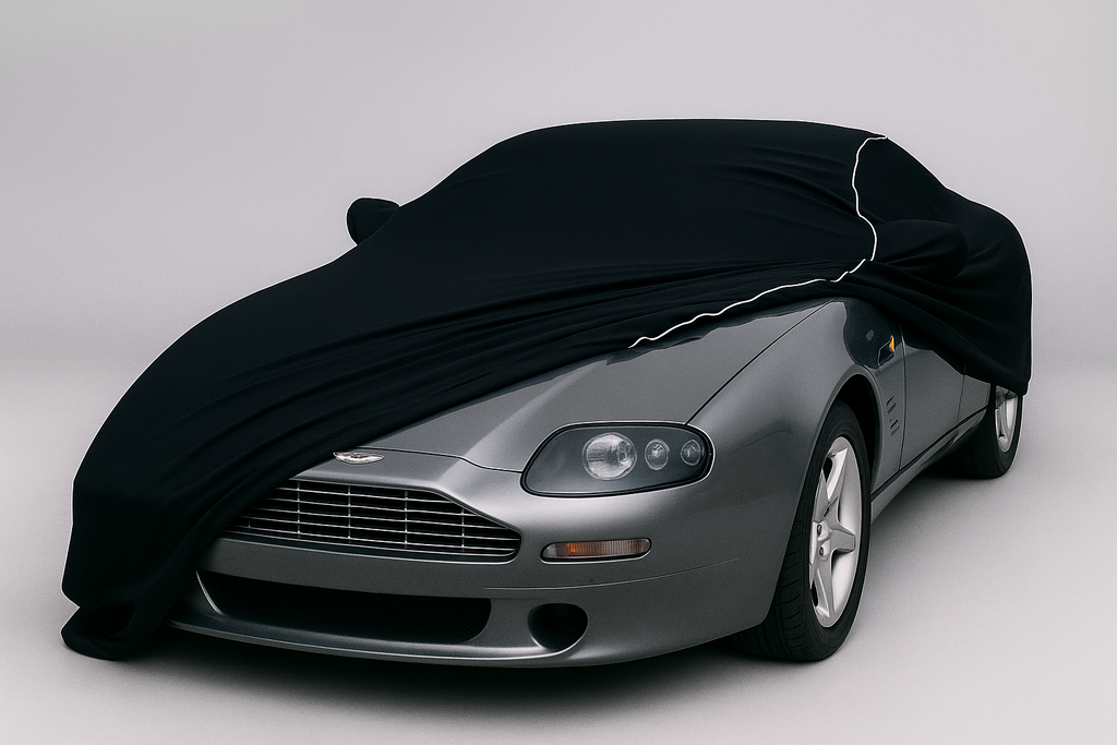 Ganzgarage Indoor Stretch Cover Carcover für Aston Martin V8 Vantage Schwarz