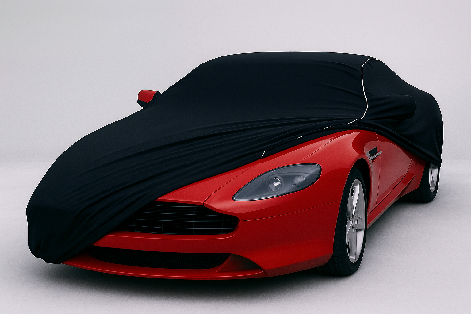 Ganzgarage Indoor Stretch Cover Carcover für Aston Martin Vanquish Schwarz