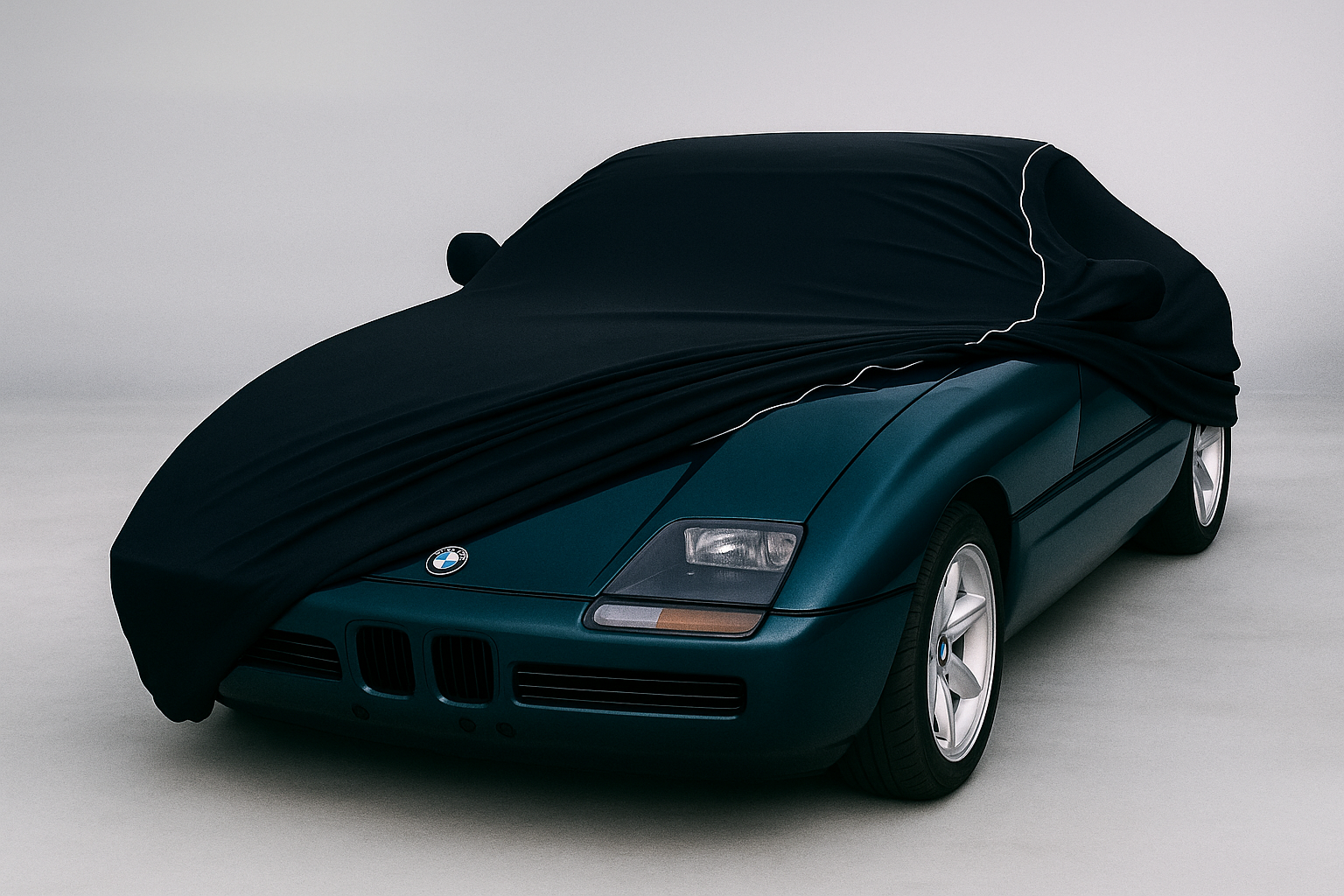 Ganzgarage Indoor Stretch Car Cover BMW Z1 Schwarz – Staubschutz Abdeckplane