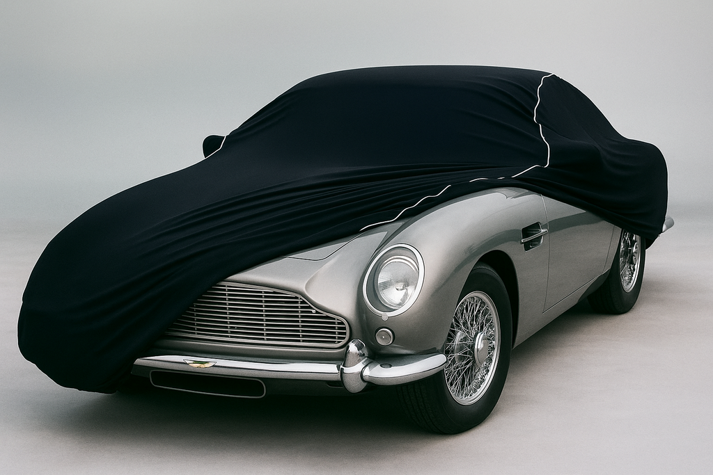 Ganzgarage Indoor Stretch Car Cover Schwarz für Aston Martin DB4 DB5 DB6 DBS V8