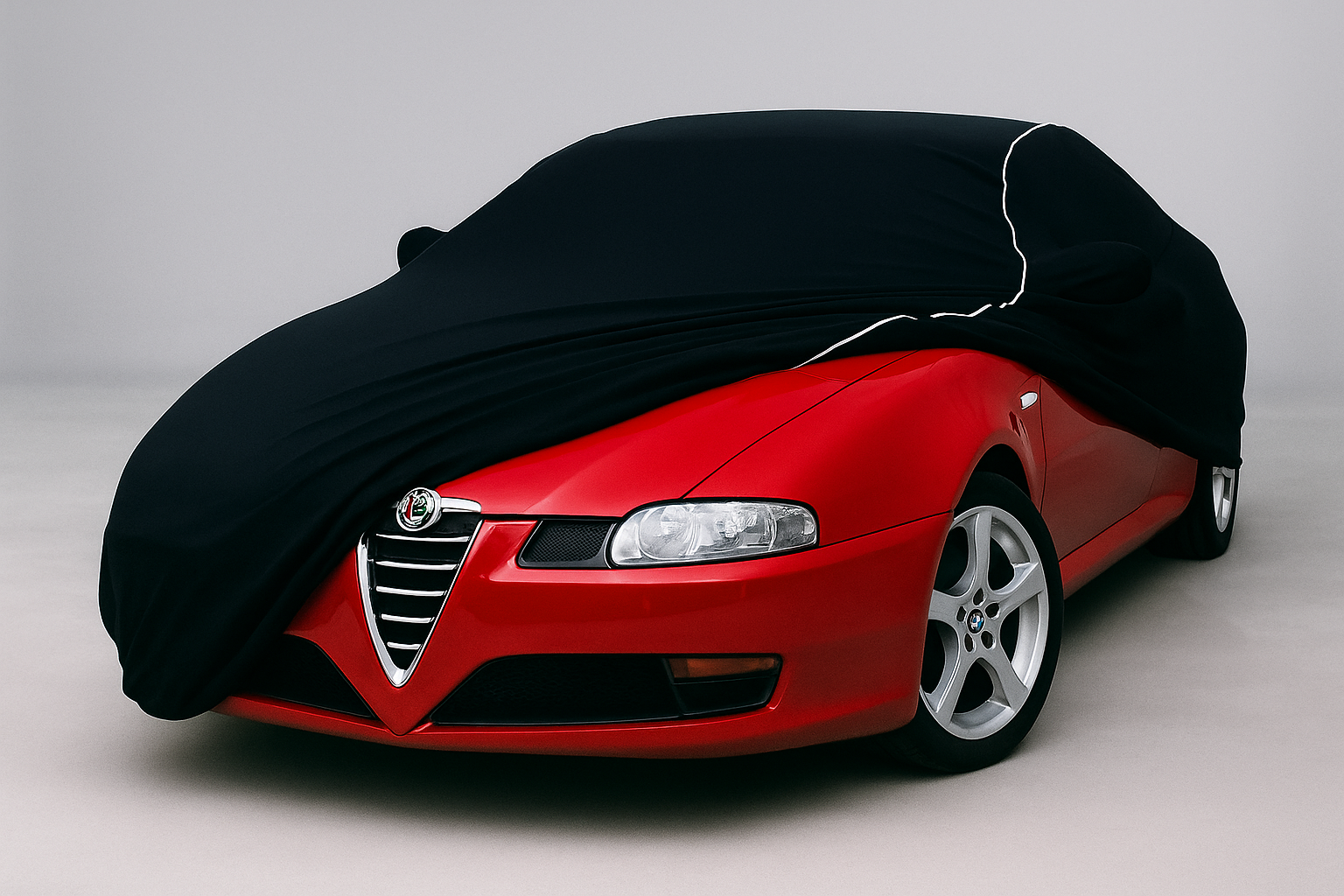 Ganzgarage Indoor Stretch Cover Carcover für Alfa Romeo GT Schwarz