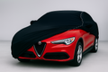 Ganzgarage Indoor Stretch Cover Carcover für Alfa Romeo Stelvio Schwarz