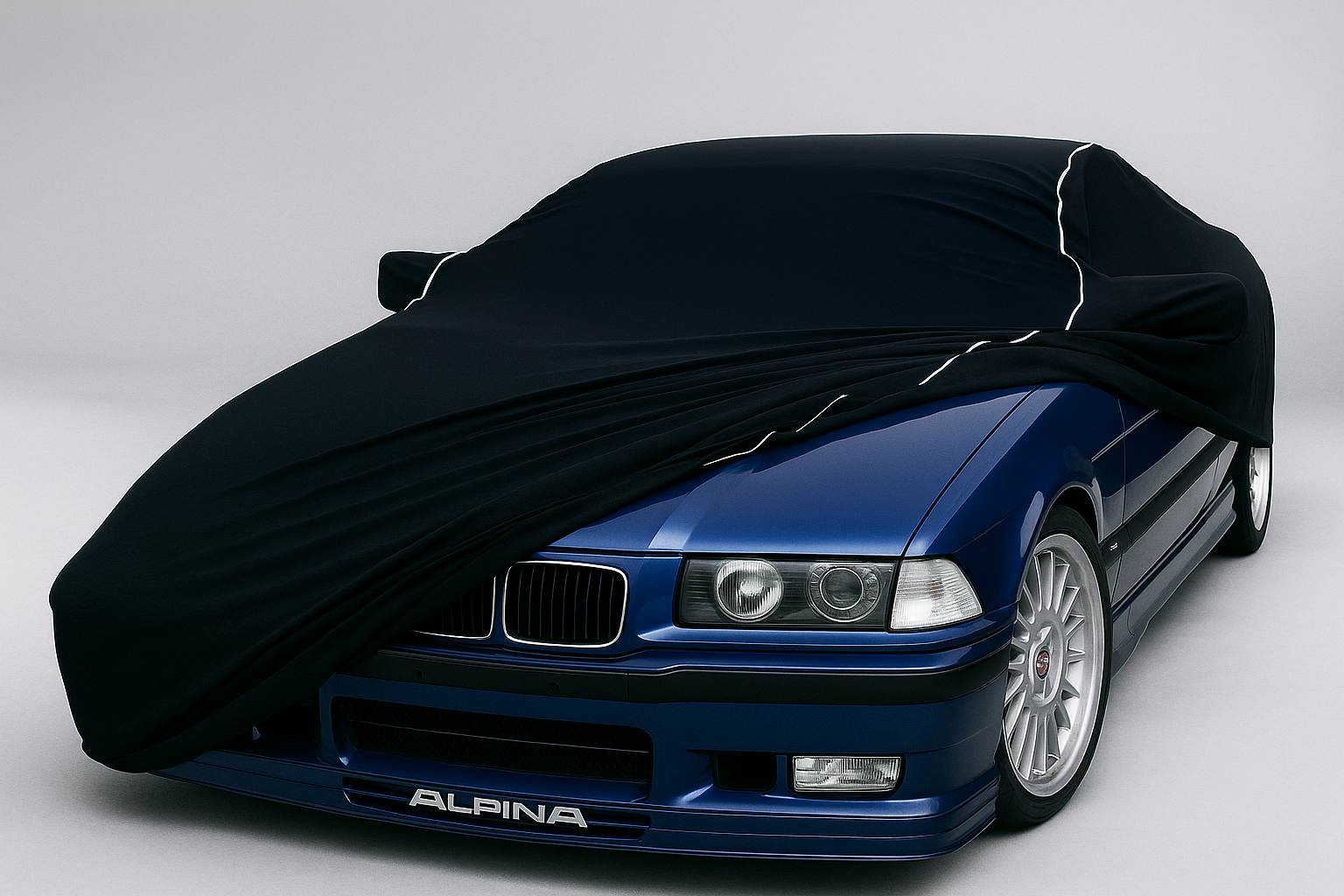 Ganzgarage Indoor Stretch Cover Carcover für ALPINA B3 Schwarz