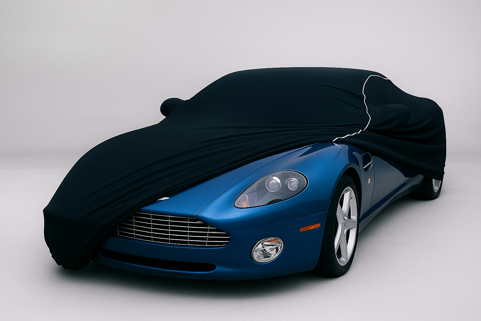 Ganzgarage Indoor Stretch Cover Carcover für Aston Martin AR1 Schwarz