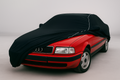 Ganzgarage Indoor Stretch Cover Carcover für Audi 90 Schwarz.