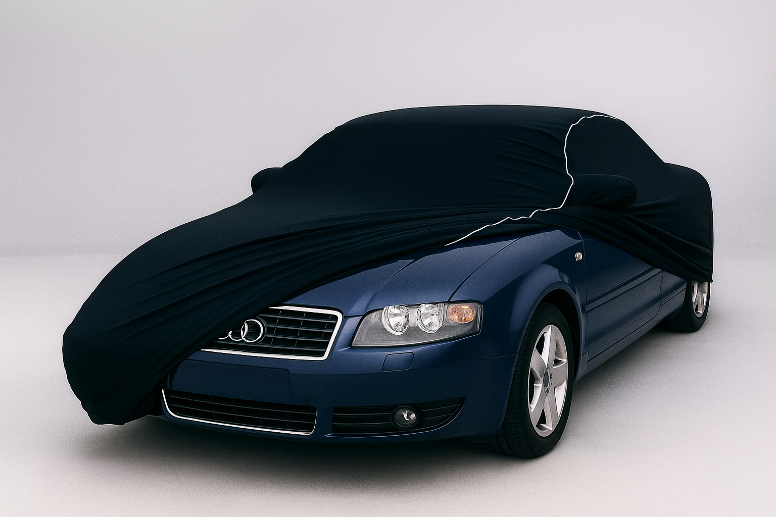 Ganzgarage Indoor Stretch Cover Carcover für Audi A4 Cabrio Schwarz