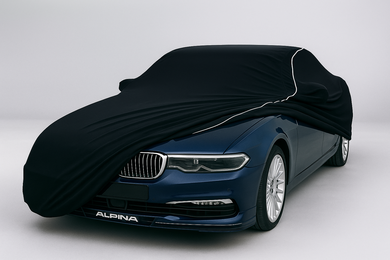 Ganzgarage Indoor Stretch Cover Carcover für ALPINA B7 Schwarz.