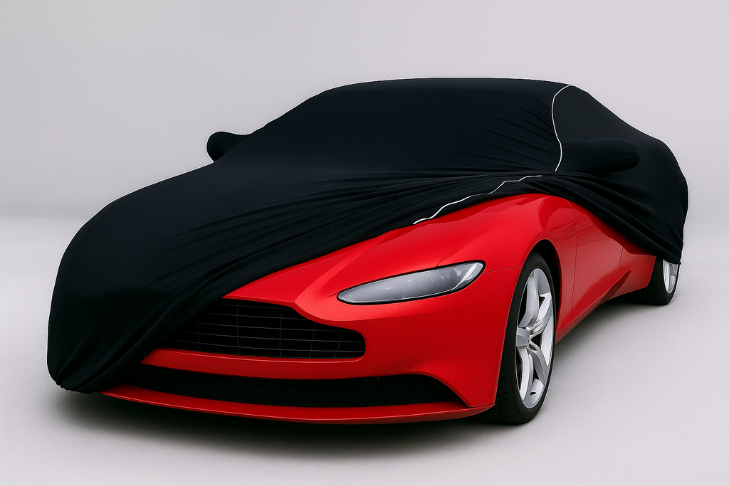 Ganzgarage Indoor Stretch Cover Carcover für Aston Martin DBS Schwarz.