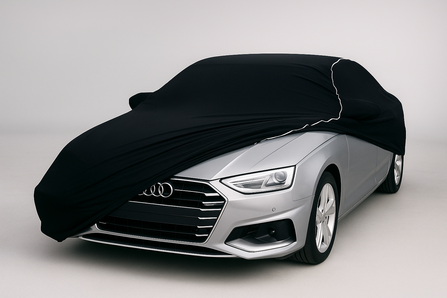 Ganzgarage Indoor Stretch Cover Carcover für Audi A4 B9 Limousine Schwarz