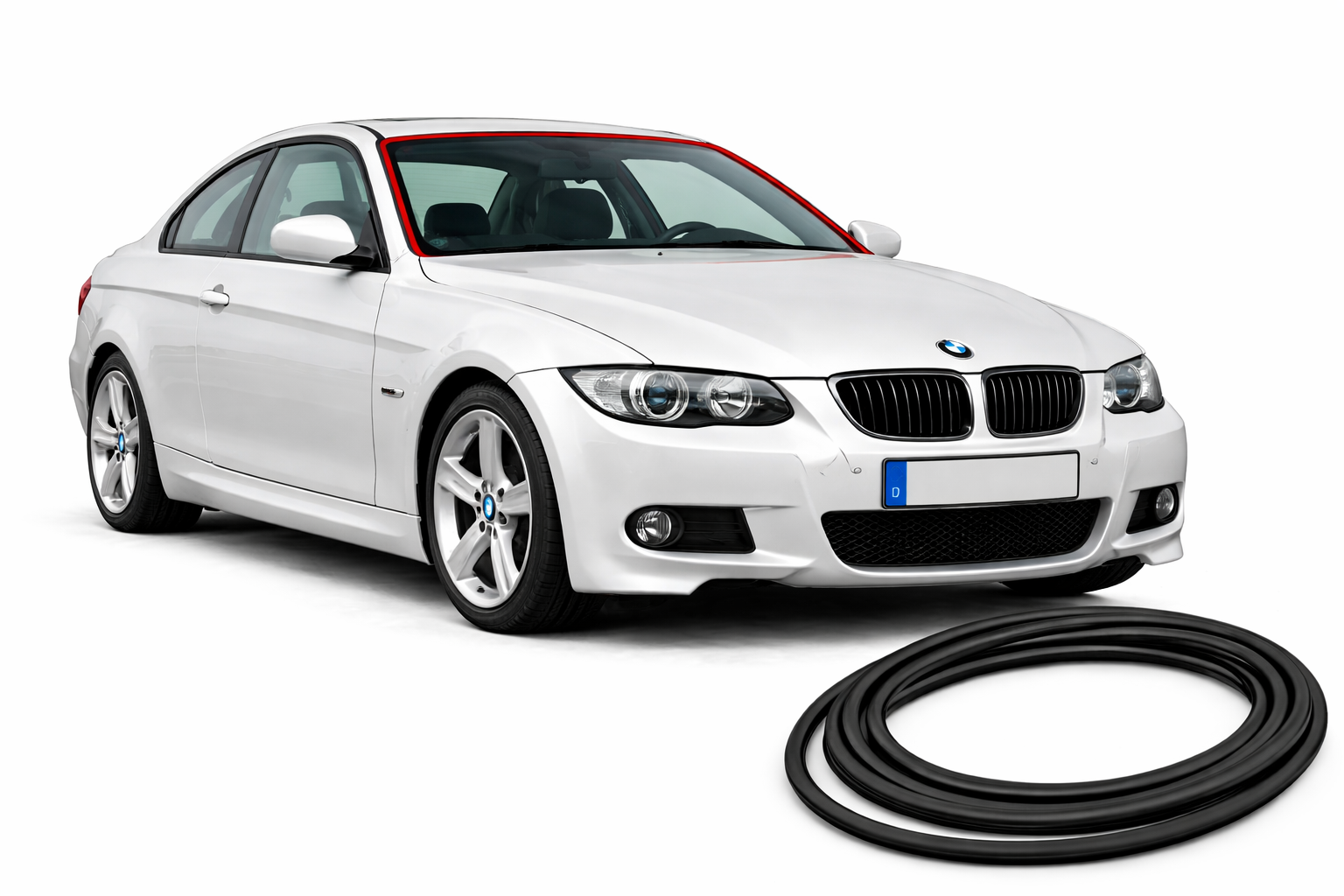 Frontscheiben Rahmen Gummi Dichtung für BMW 3er E92 Coupe