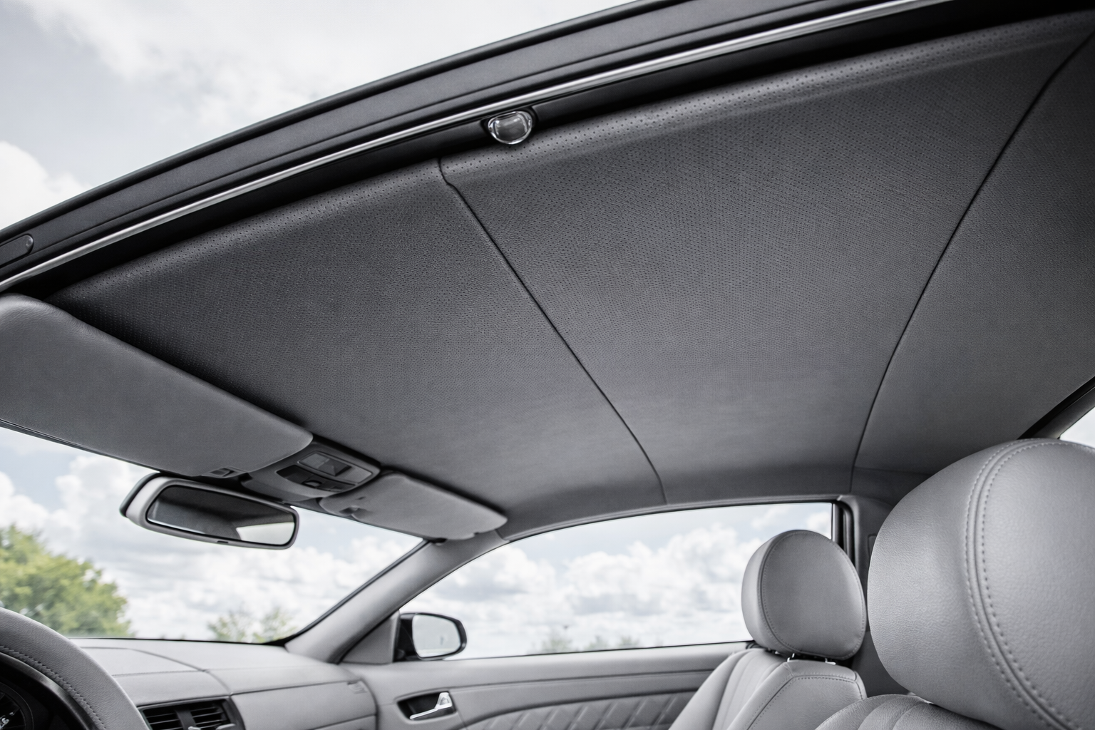 Dachhimmel Innenhimmel für Mercedes R129 SL 1989-2001 Softtop Faltdach Grau
