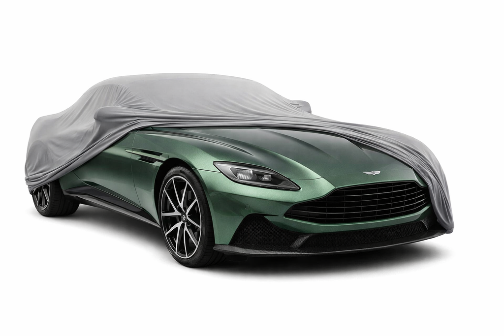 Ganzgarage Indoor Stretch Cover Carcover für Aston Martin DB12 Grau