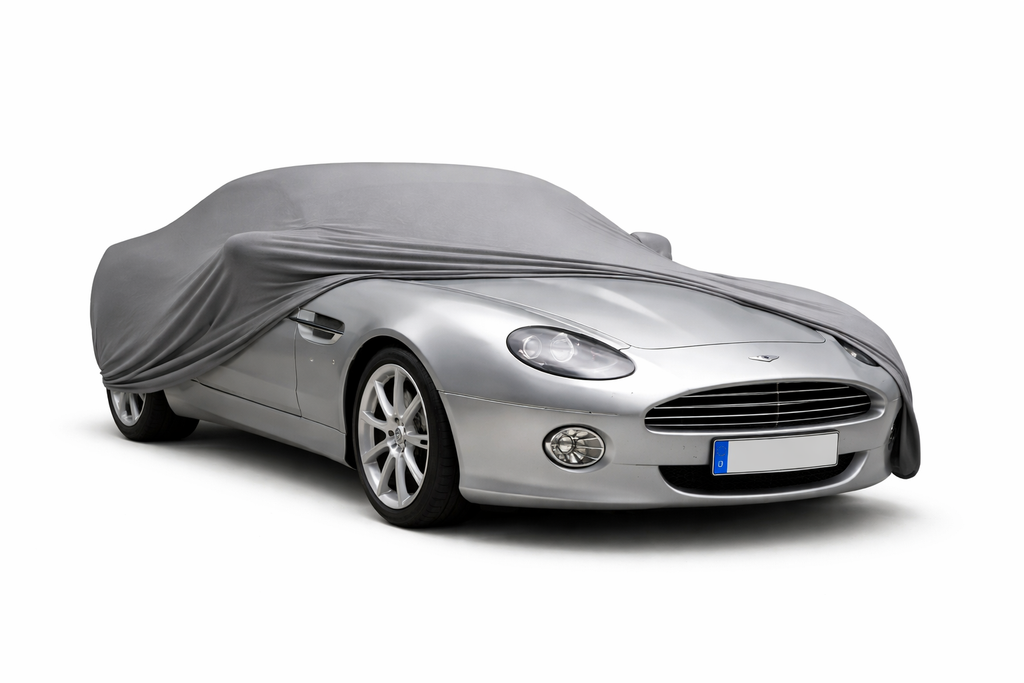Ganzgarage Indoor Stretch Cover Carcover für Aston Martin DB7 Grau