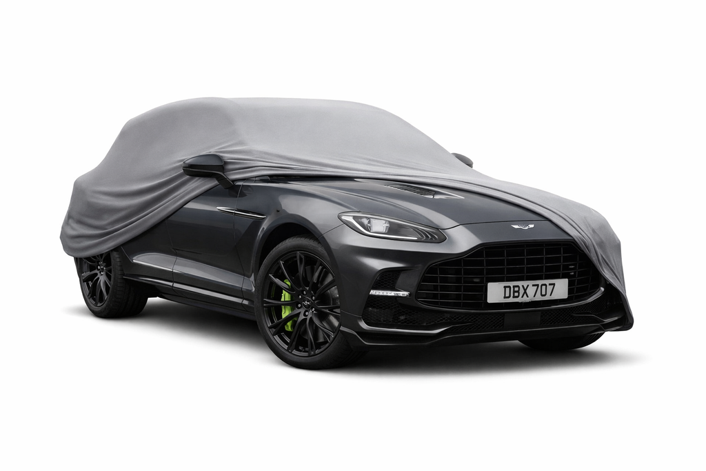 Ganzgarage Indoor Stretch Cover Carcover für Aston Martin DBX707 Grau