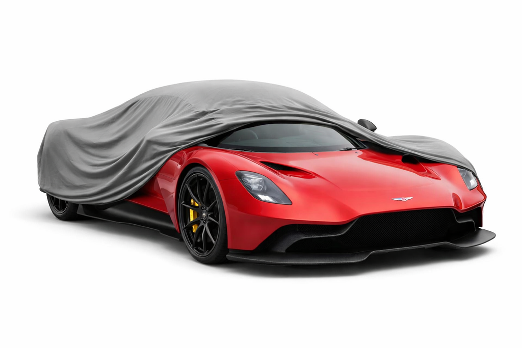 Ganzgarage Indoor Stretch Cover Carcover für Aston Martin Valhalla Grau