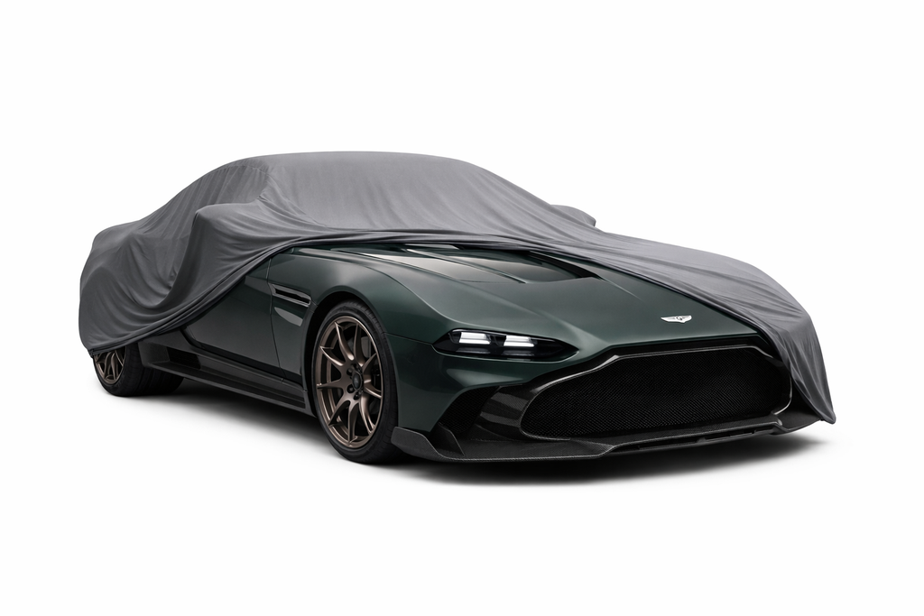 Ganzgarage Indoor Stretch Cover Carcover für Aston Martin Victor Grau