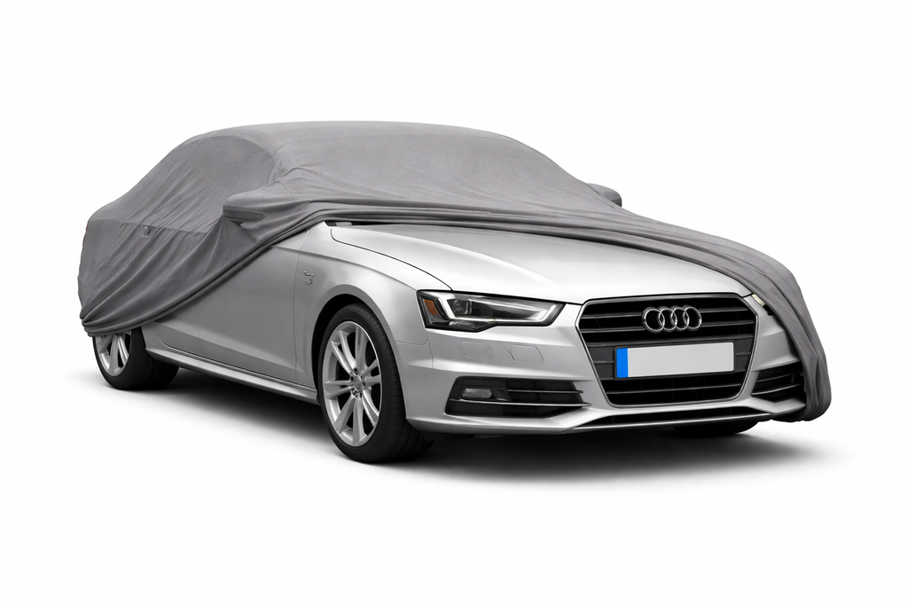 Ganzgarage Indoor Stretch Cover Carcover für Audi A4 B8 Limousine Grau
