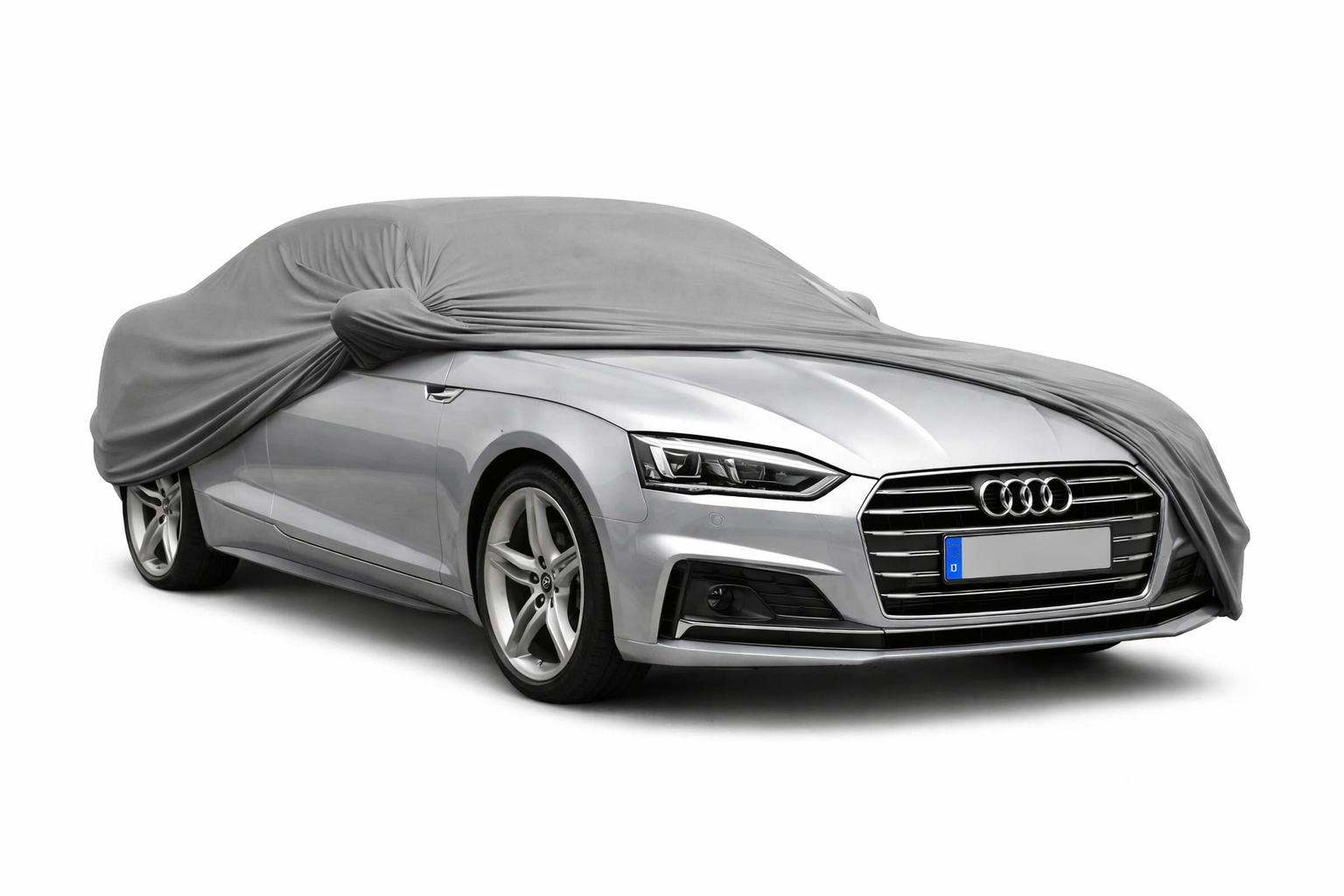 Ganzgarage Indoor Stretch Cover Carcover für Audi A5 F5 Coupé Grau