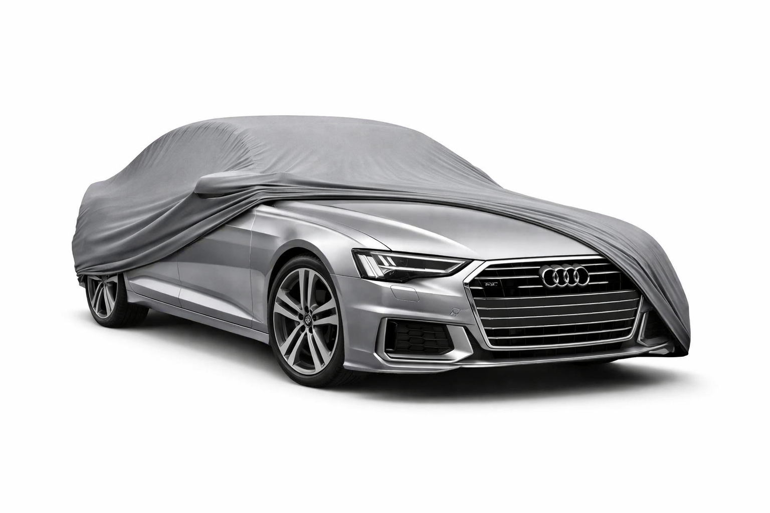 Ganzgarage Indoor Stretch Cover Carcover für Audi A6 C8 Limousine Grau