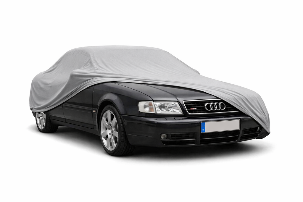 Ganzgarage Indoor Stretch Cover Carcover für Audi A6 C4 Limousine Grau