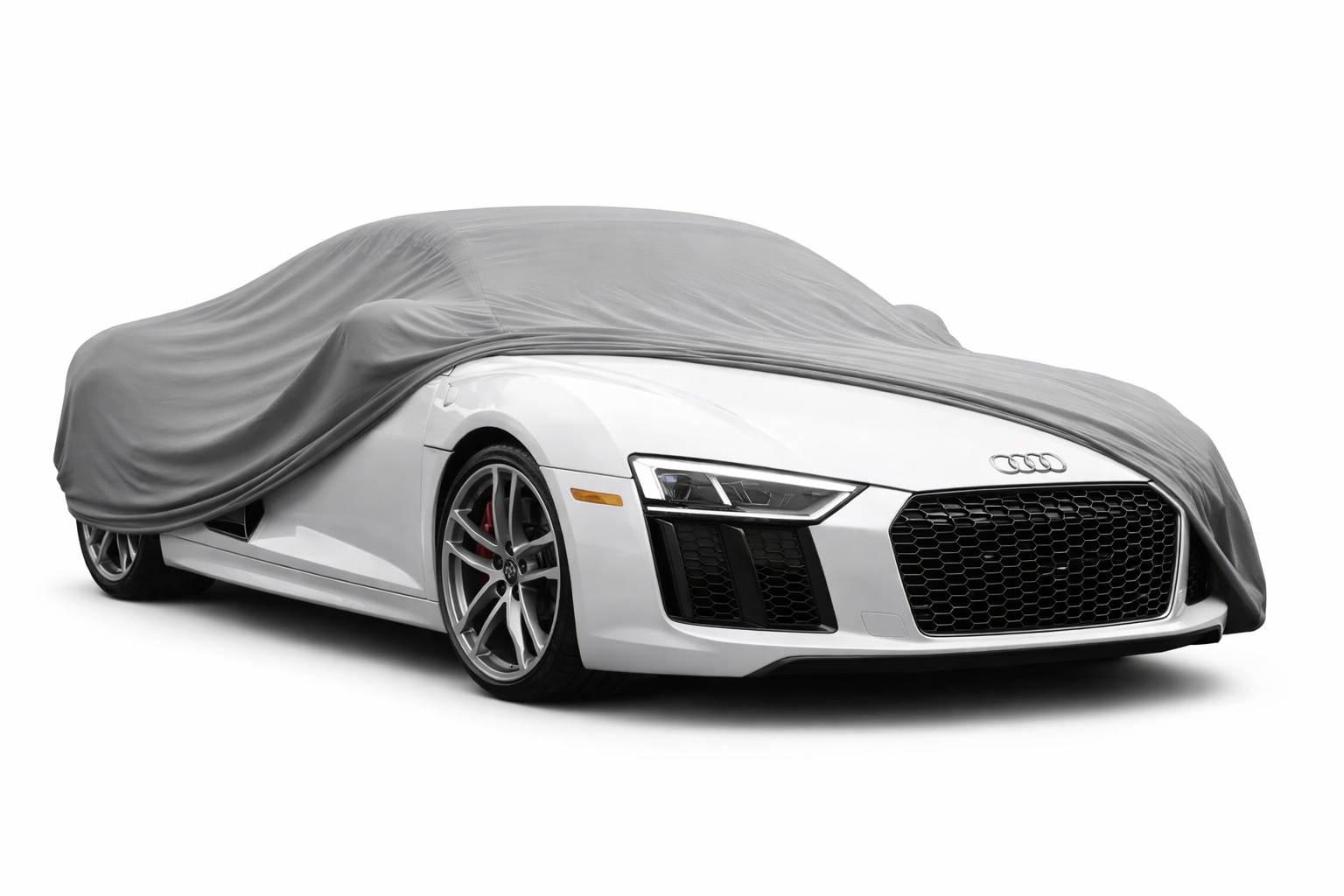Ganzgarage Indoor Stretch Cover Carcover für Audi R8 Grau