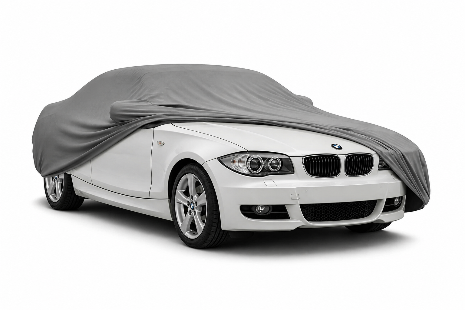Ganzgarage Indoor Stretch Cover Carcover für BMW 1er E82 Coupé Grau