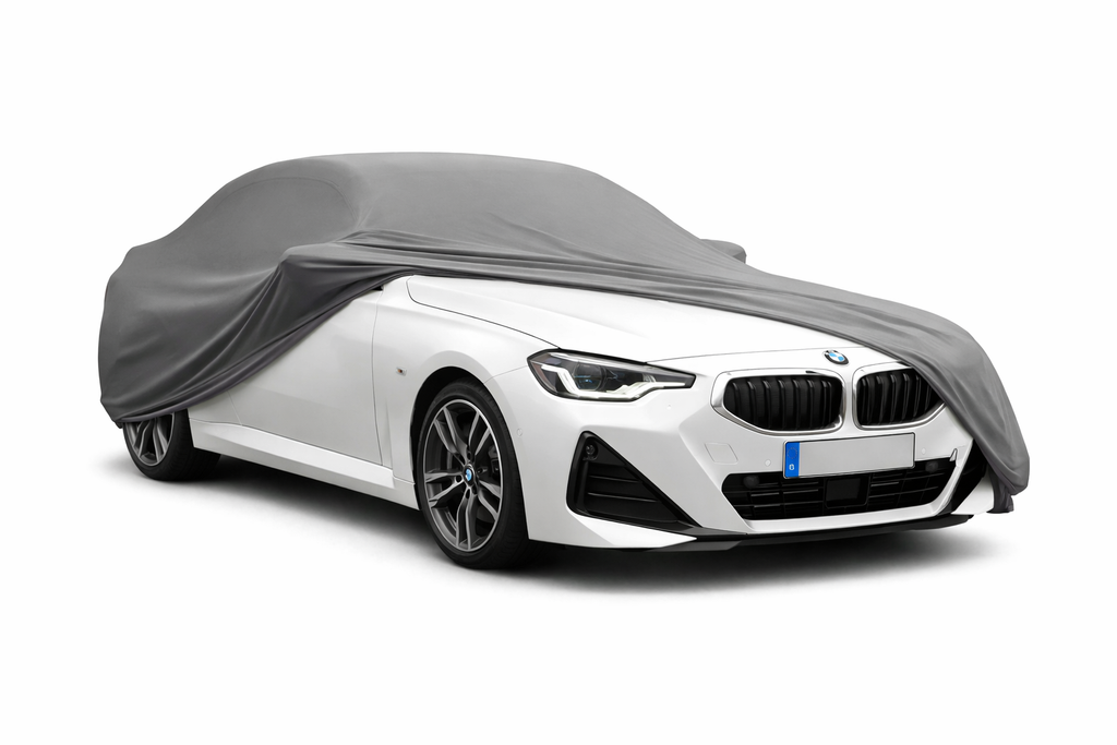 Ganzgarage Indoor Stretch Cover Carcover für BMW 2er G42 Coupé Grau