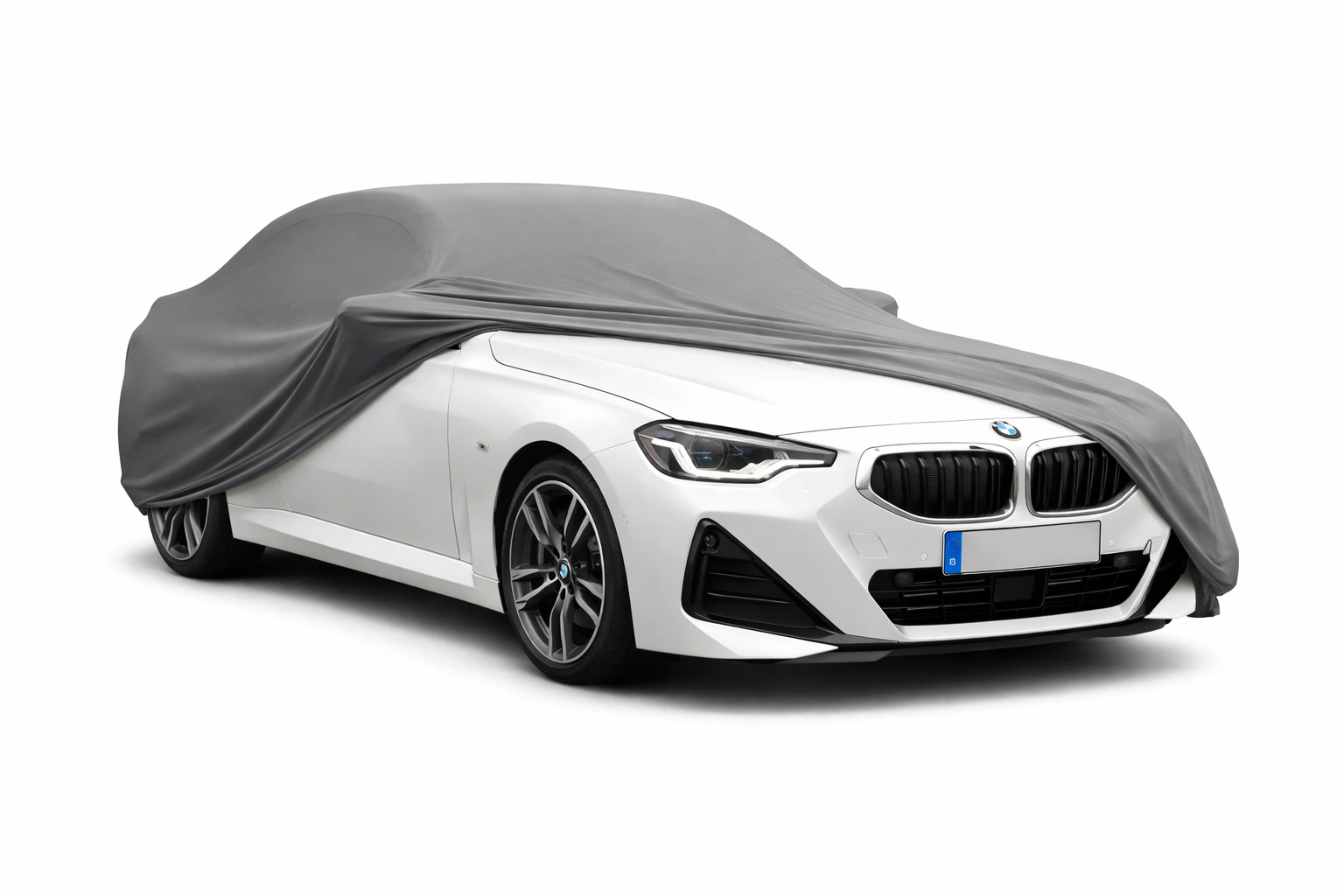 Ganzgarage Indoor Stretch Cover Carcover für BMW 2er G42 Coupé Grau