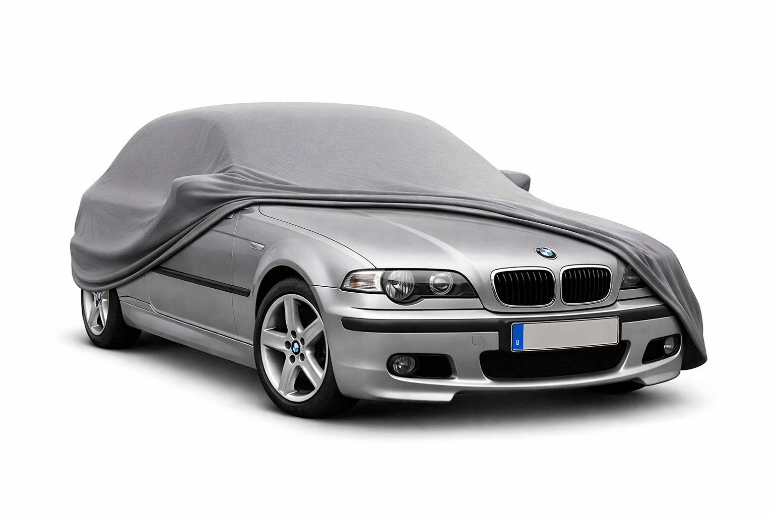 Ganzgarage Indoor Stretch Cover Carcover für BMW 3er E46 Compact Grau