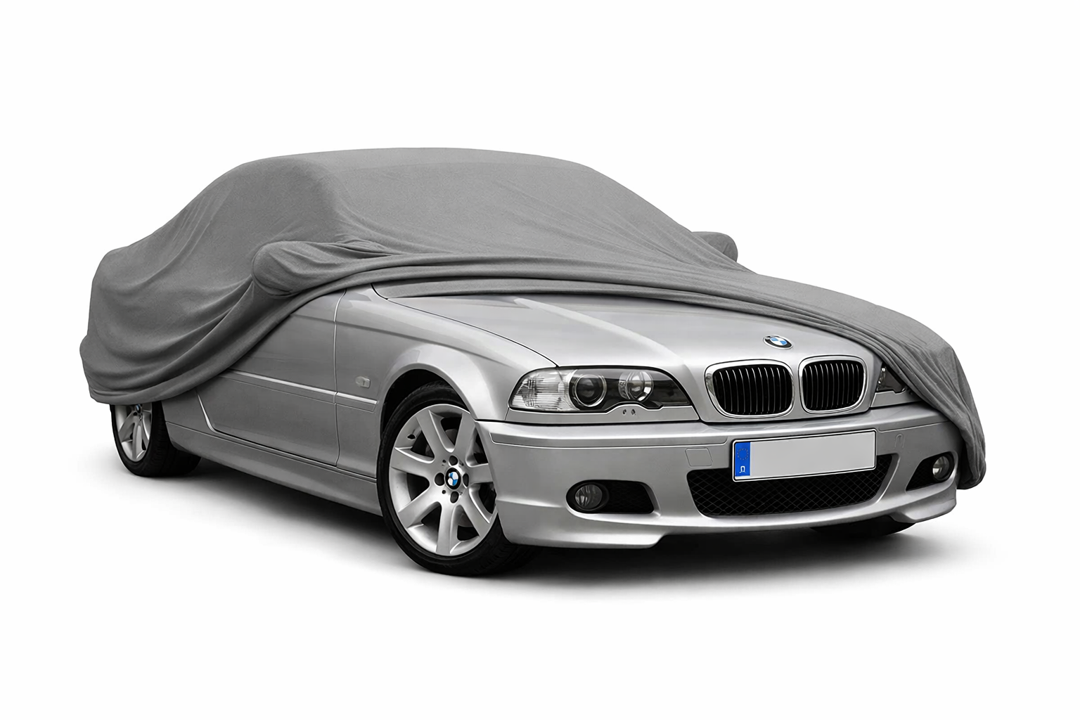 Ganzgarage Indoor Stretch Cover Carcover für BMW 3er E46 Coupé Grau