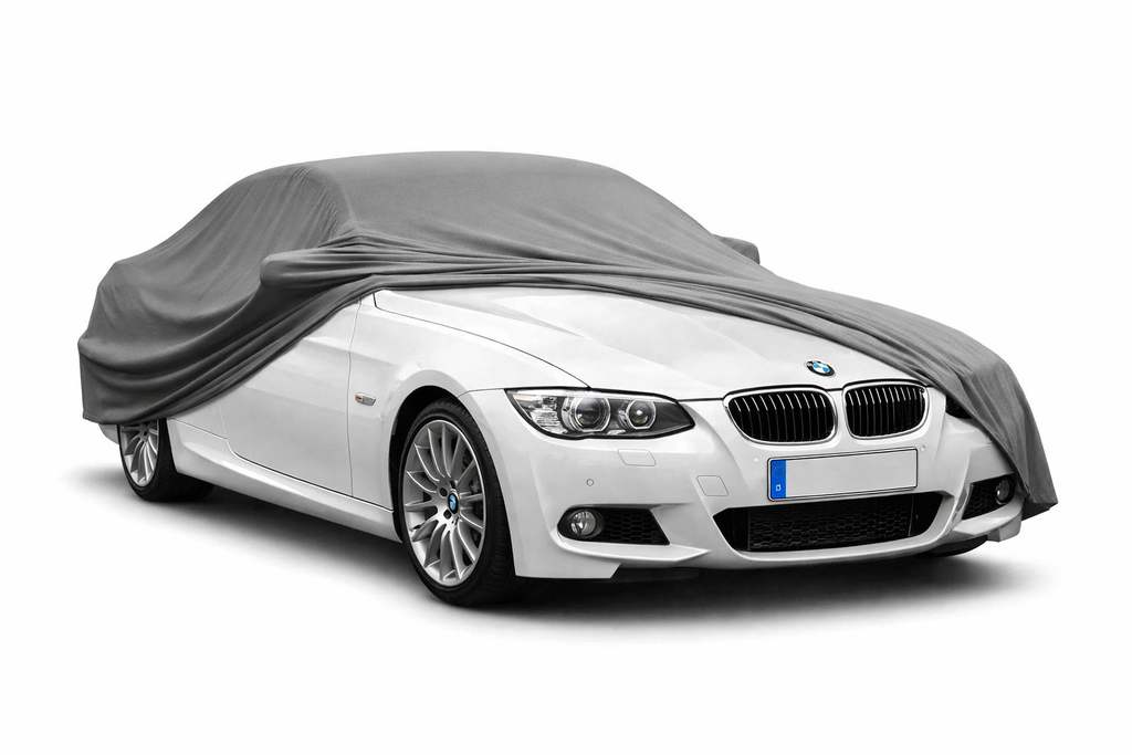 Ganzgarage Indoor Stretch Cover Carcover für BMW 3er E92 Coupé Grau