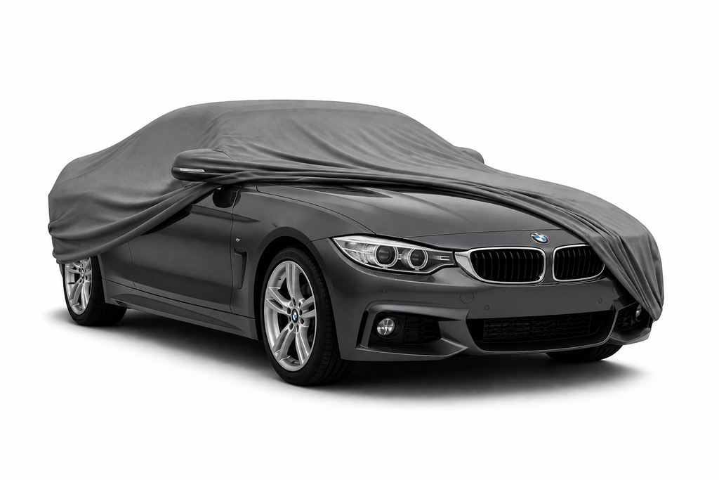Ganzgarage Indoor Stretch Cover Carcover für BMW 4er F33 Cabrio Grau