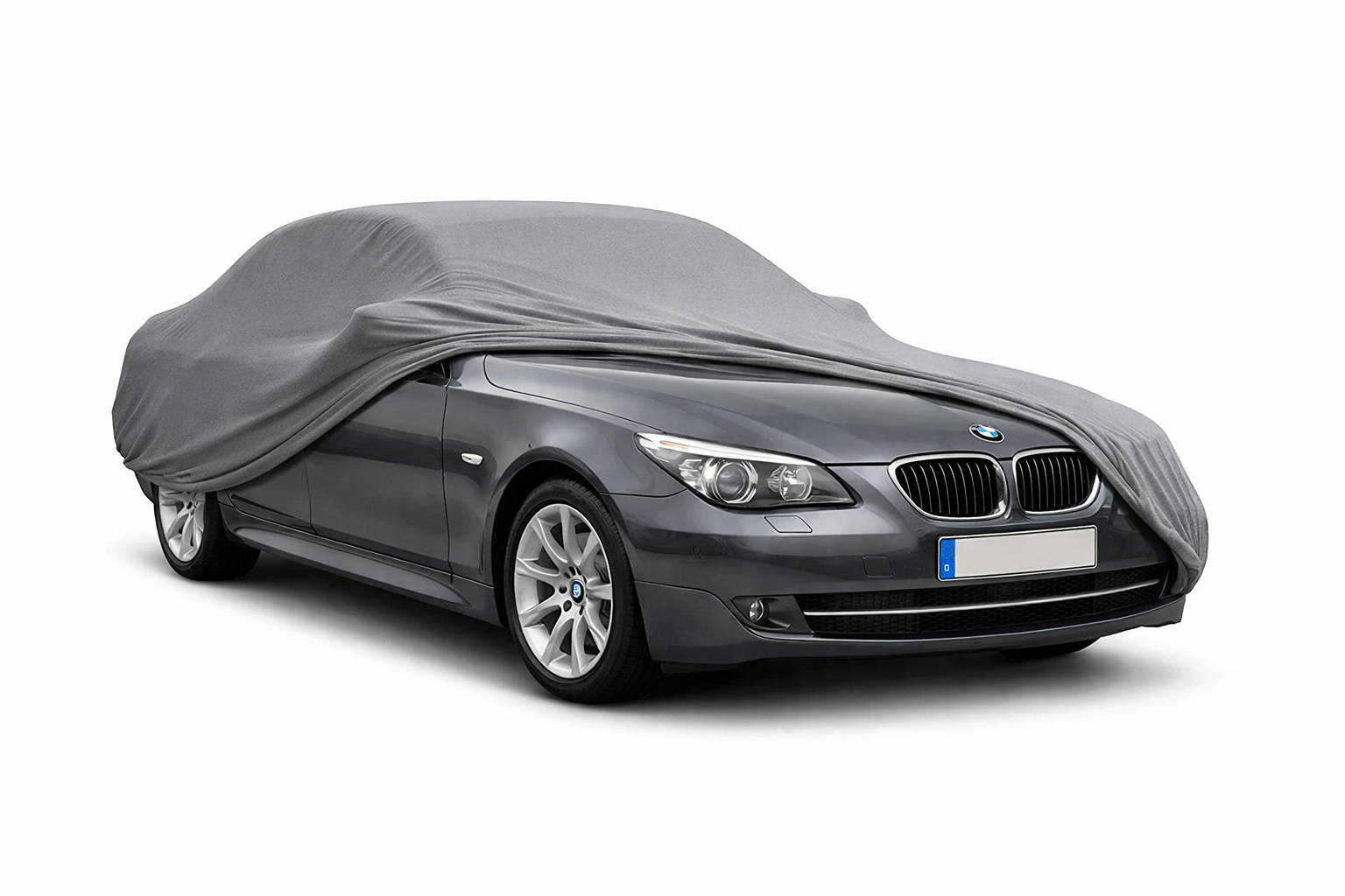 Ganzgarage Indoor Stretch Cover Carcover für BMW 5er E60 Limousine Grau